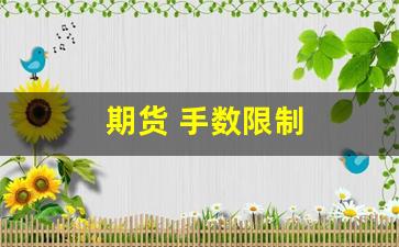 期货 手数限制(期货有没有限制手数)_https://www.xzdzcjx.com_创业板_第1张